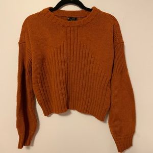 Rustic orange cropped sweater